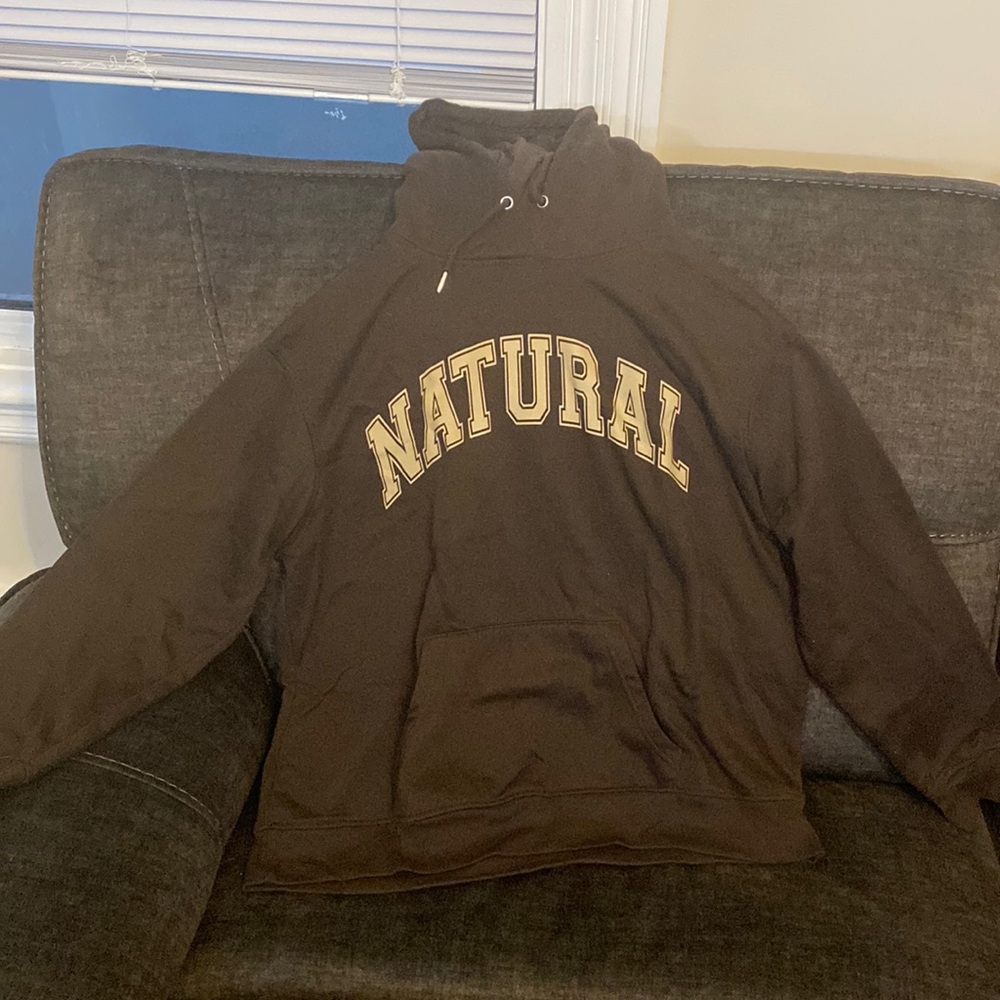 Brown with beige lettering